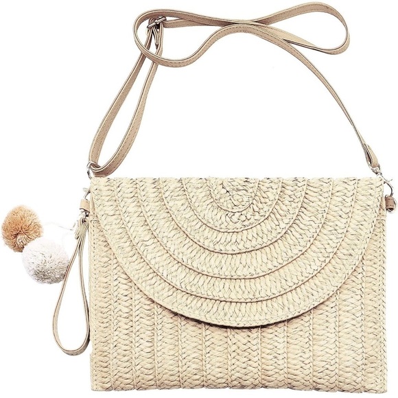 New Straw Crossbody Shoulder Bag Casual Beach Handmade Bag for Women - Picture 1 of 5